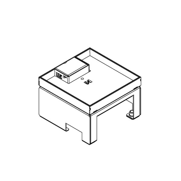 Produktbild UBD 162 161  -  Schwerlast-Unterflur-Bodendose UBD 160 inkl. Deckel mit Kante, geschlossen, 16mm Vertiefung und 1 Schnurauslass